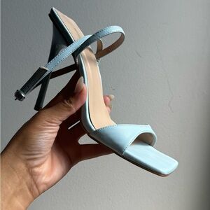 Light blue heeled sandal